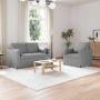 vidaXL Sofos komplektas 2 pcs Šviesiai pilka 139 x 78 x 80 cm audinys