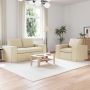 vidaXL Sofos komplektas 2 pcs Kreminė 182 x 80 x 82 cm audinys