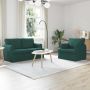 vidaXL Sofos komplektas 2 pcs Tamsiai žalia 144 x 80 x 85 cm audinys