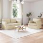 vidaXL Sofos komplektas 2 pcs Kreminė 144 x 80 x 85 cm audinys