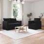 vidaXL Sofos komplektas 2 pcs Juoda 196 x 82 x 85 cm audinys