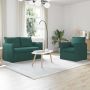 vidaXL Sofos komplektas 2 pcs Tamsiai žalia 196 x 82 x 85 cm audinys