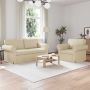 vidaXL Sofos komplektas 2 pcs Kreminė 175 x 82 x 80 cm audinys