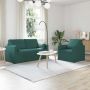 vidaXL Sofos komplektas 2 pcs Tamsiai žalia 158 x 78 x 80 cm audinys