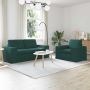 vidaXL Sofos komplektas 2 pcs Tamsiai žalia 182 x 80 x 82 cm audinys
