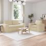 vidaXL Sofos komplektas 2 pcs Kreminė 182 x 80 x 82 cm audinys