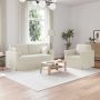 vidaXL Sofos komplektas 2 pcs Kreminė 158 x 78 x 80 cm Aksomas