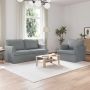 vidaXL Sofos komplektas 2 pcs Šviesiai pilka 162 x 80 x 85 cm audinys