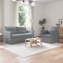 vidaXL Sofos komplektas 2 pcs Šviesiai pilka 196 x 82 x 85 cm audinys