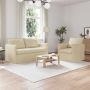 vidaXL Sofos komplektas 2 pcs Kreminė 196 x 82 x 85 cm audinys