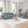 vidaXL Sofos komplektas 2 pcs Šviesiai pilka 215 x 82 x 80 cm audinys