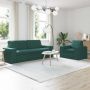 vidaXL Sofos komplektas 2 pcs Tamsiai žalia 182 x 80 x 82 cm audinys