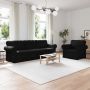 vidaXL Sofos komplektas 2 pcs Juoda 245 x 82 x 80 cm audinys