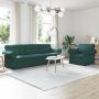 vidaXL Sofos komplektas 2 pcs Tamsiai žalia 245 x 82 x 80 cm audinys