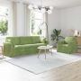 vidaXL Sofos komplektas 2 pcs Šviesiai žalia 228 x 78 x 80 cm Aksomas