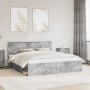 vidaXL Lovos rėmas Betoninė 200 x 200 cm Apdirbta mediena