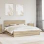 vidaXL Lovos rėmas Sonoma ąžuolas 200 x 200 cm Inžinerinė mediena