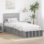 vidaXL Lovos rėmas Pilkas Sonoma 75 x 190 cm Apdirbta mediena