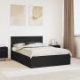 vidaXL Lovos rėmas su galvūgalio Juoda 150 x 200 cm Apdirbta mediena