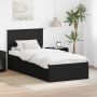vidaXL Lovos rėmas su galvūgalio Juoda 90 x 200 cm Apdirbta mediena
