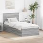 vidaXL Lovos rėmas Pilkas Sonoma 75 x 190 cm Apdirbta mediena