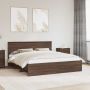 vidaXL Lovos rėmas Rudas ąžuolas 200 x 200 cm Apdirbta mediena