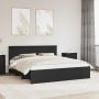vidaXL Lovos rėmas su galvūgalio Juoda 180 x 200 cm Apdirbta mediena