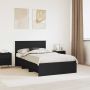 vidaXL Lovos rėmas su galvūgalio Juoda 120 x 123 cm Apdirbta mediena