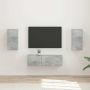 vidaXL TV sieninio kabineto komplektas 4 pcs Betono pilka