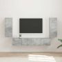 vidaXL TV sieninio kabineto komplektas 4 pcs Betono pilka