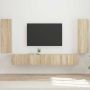 vidaXL TV sieninio kabineto komplektas 4 pcs Sonoma ąžuolas