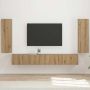 vidaXL TV sieninio kabineto komplektas 4 pcs Amatininkų ąžuolas