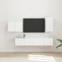 vidaXL TV sieninio kabineto komplektas 4 pcs Balta Apdirbta mediena