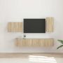 vidaXL TV sieninio kabineto komplektas 4 pcs Sonoma ąžuolas