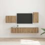 vidaXL TV sieninio kabineto komplektas 4 pcs Amatininkų ąžuolas