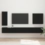 vidaXL TV sieninio kabineto komplektas 6 pcs Juoda