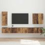 vidaXL TV sieninio kabineto komplektas 6 pcs Senovinis medis