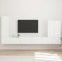 vidaXL TV sieninio kabineto komplektas 6 pcs Balta