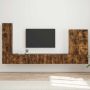 vidaXL TV sieninio kabineto komplektas 6 pcs Rūkyta ąžuolas