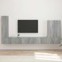vidaXL TV sieninio kabineto komplektas 6 pcs Pilkas Sonoma