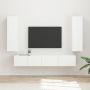 vidaXL TV spintelių komplektas 3 pcs Balta Apdirbta mediena