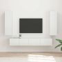 vidaXL TV spintelių komplektas 3 pcs Aukštai blizganti balta