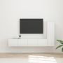 vidaXL TV spintelių komplektas 3 pcs Aukštai blizganti balta