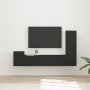 vidaXL TV spintelių komplektas 4 pcs Juoda Apdirbta mediena