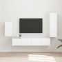 vidaXL TV spintelių komplektas 4 pcs Aukštai blizganti balta
