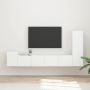 vidaXL TV spintelių komplektas 3 pcs Balta Apdirbta mediena