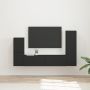 vidaXL TV spintelių komplektas 4 pcs Juoda Apdirbta mediena