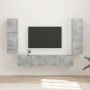 vidaXL TV spintelių komplektas 4 pcs Betono pilka Apdirbta mediena