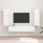 vidaXL TV spintelių komplektas 4 pcs Aukštai blizganti balta
