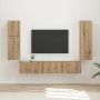 vidaXL TV spintelių komplektas 4 pcs Amatininkų ąžuolas